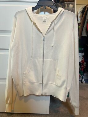 H&M Cream Zip Hoodie